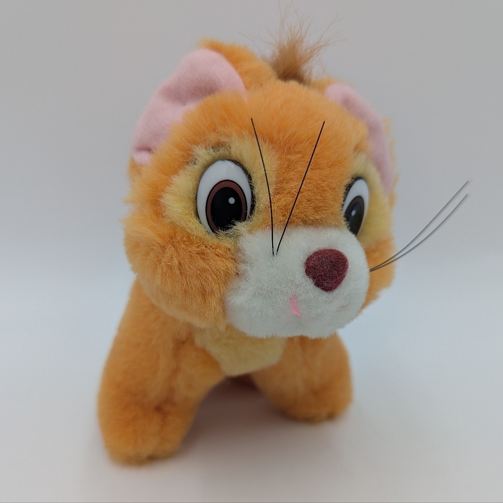 Vintage 1988 Disney Oliver & Company Oliver Plush Stuffed Animal Toy Cat Kitten